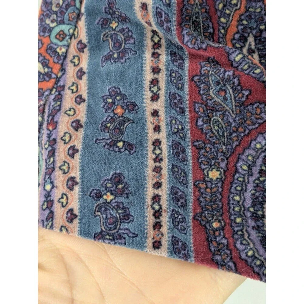 Vintage Ralph Lauren Paisley Velvet Sleeveless Boho Swing Dress Girl 18M